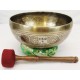F828 Energetic Solar  'E' Chakra  Healing Hand Hammered Tibetan Singing Bowl 8.75" Wide Made In Nepal